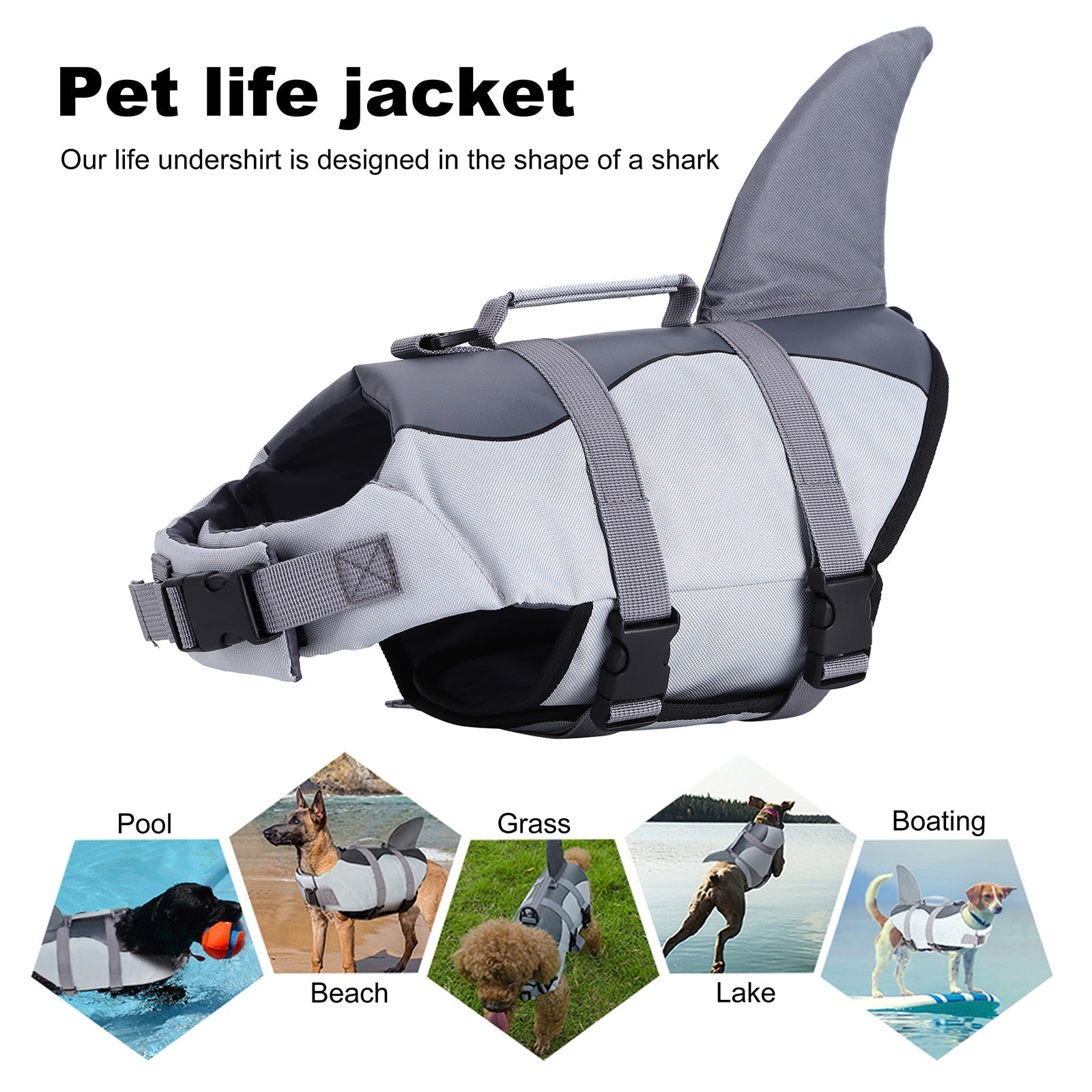 Shark Life Vest for Dogs