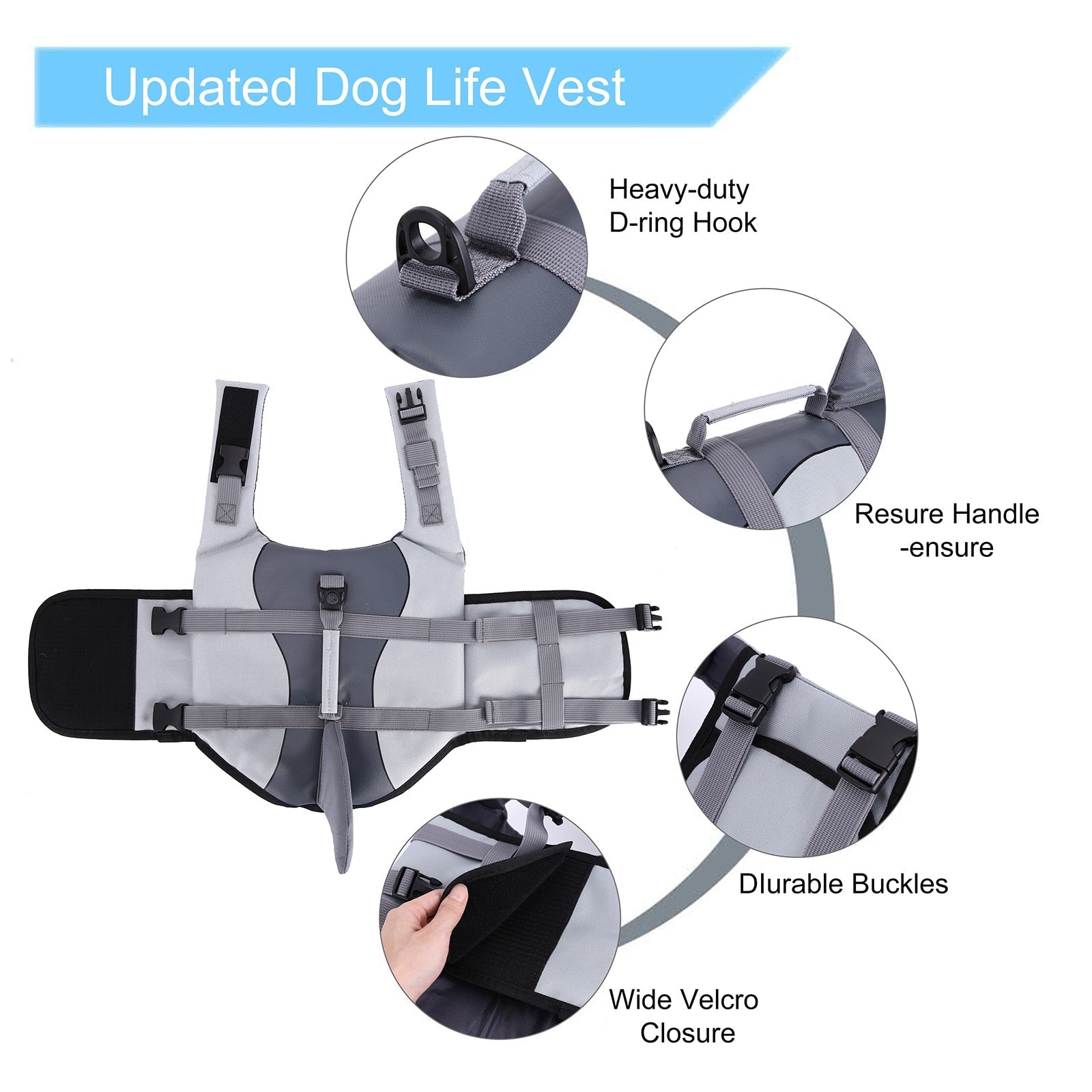 Shark Life Vest for Dogs