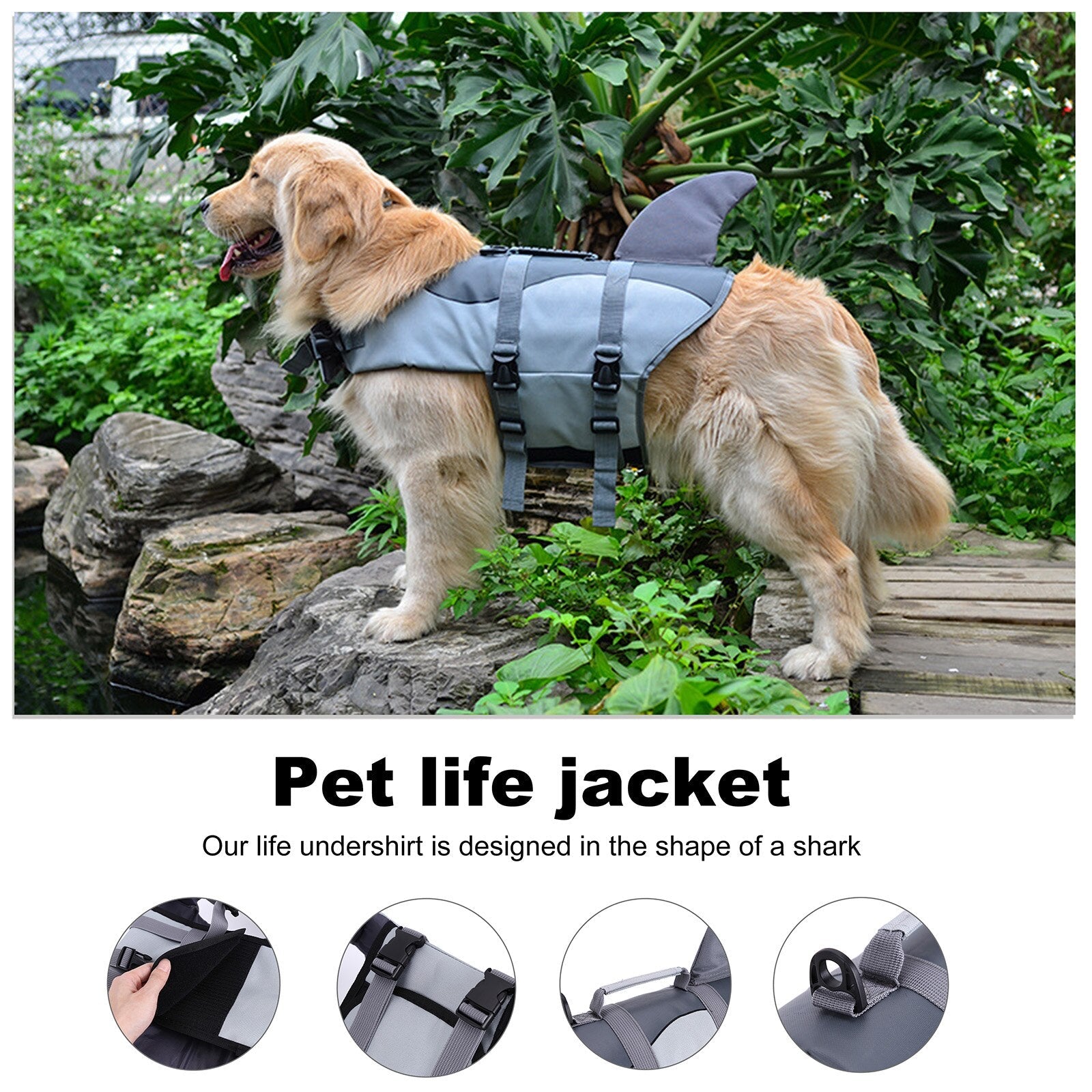 Shark Life Vest for Dogs